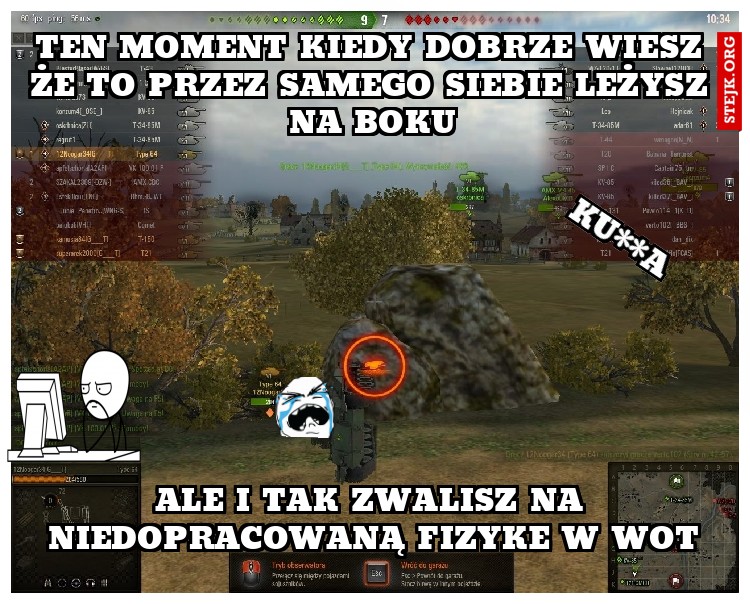ten moment kiedy dobrze wiesz że to przez samego siebie leżysz na boku