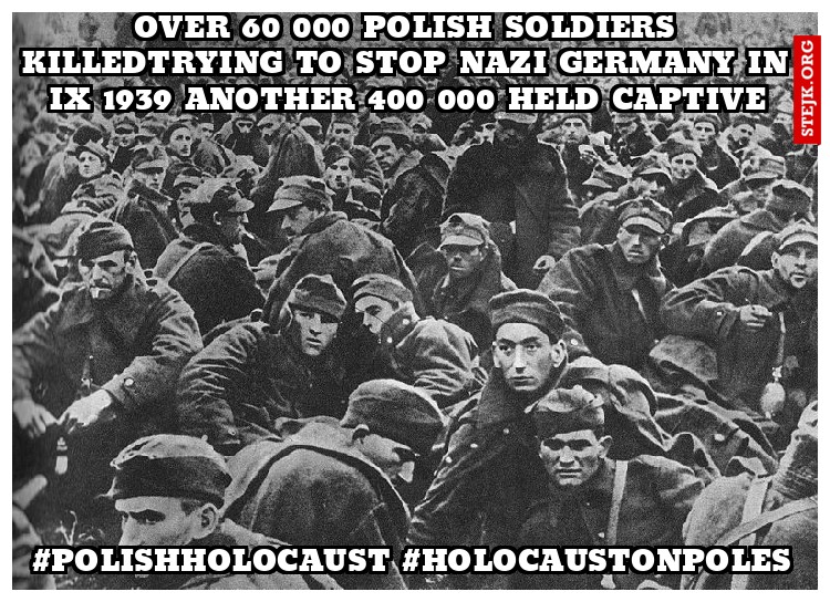 Over 60 000 polish Soldiers KilledTrying to stop NAzi Germany in IX 1939 Another 400 000 held captive