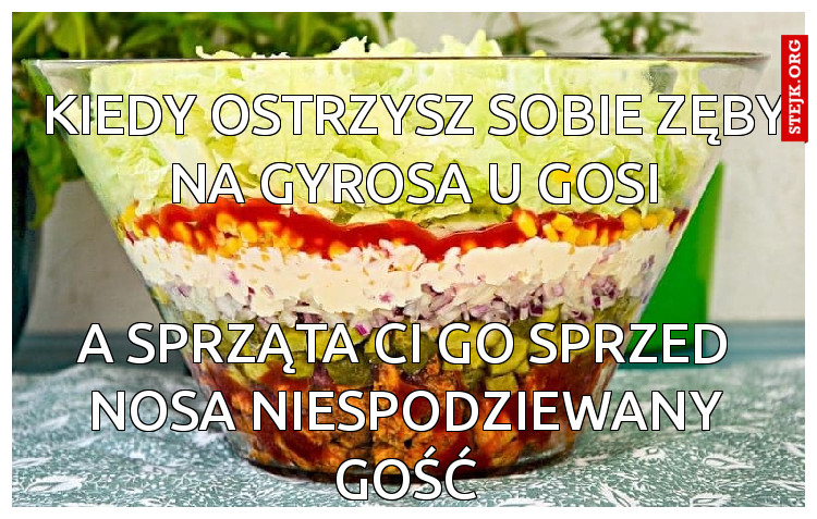 KIEDY OSTRZYSZ SOBIE ZĘBY NA GYROSA U GOSi
