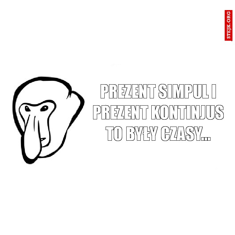 PREZENT SIMPUL I PREZENT KONTINJUS TO BYŁY CZASY...