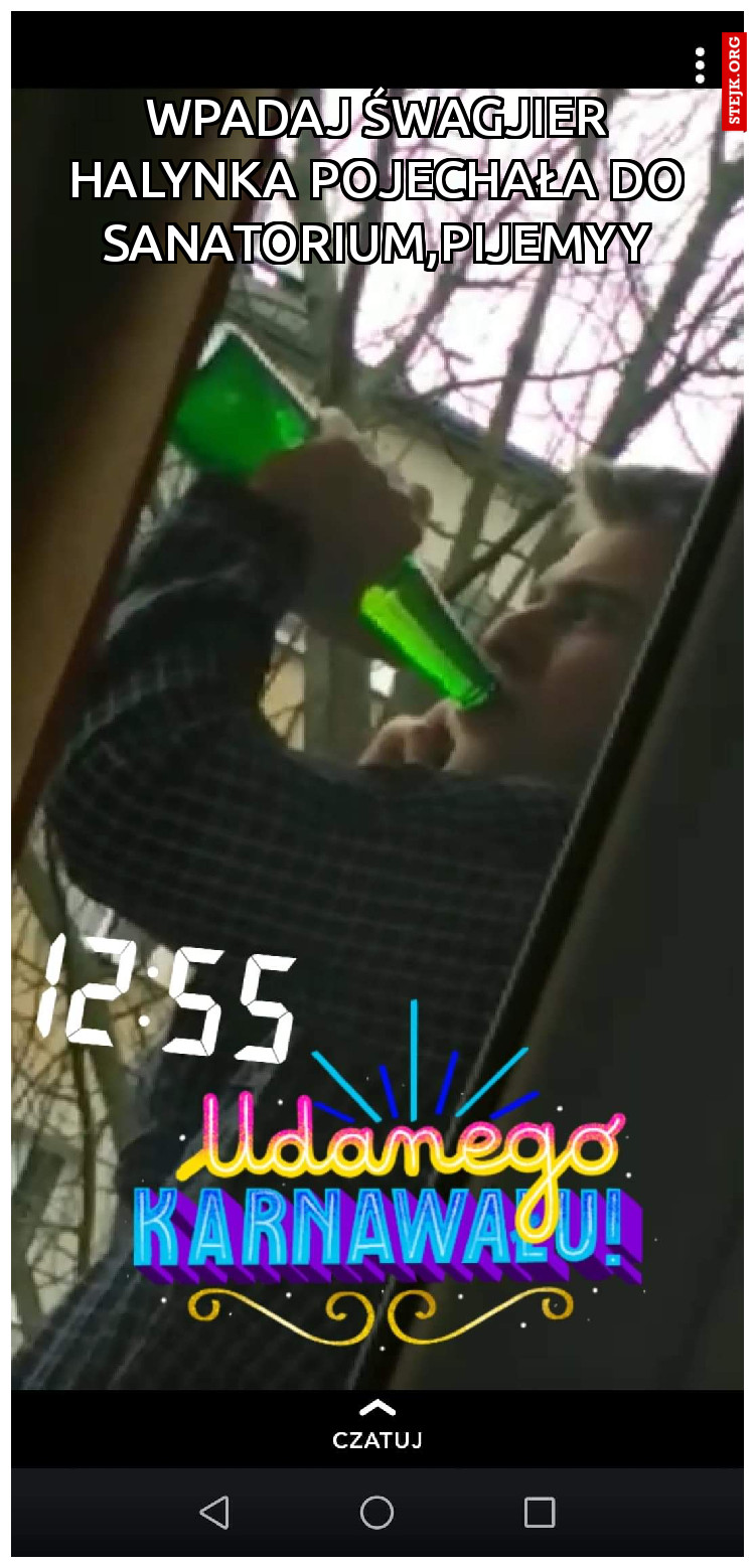 Wpadaj śwagjier Halynka pojechała do sanatorium,pijemyy