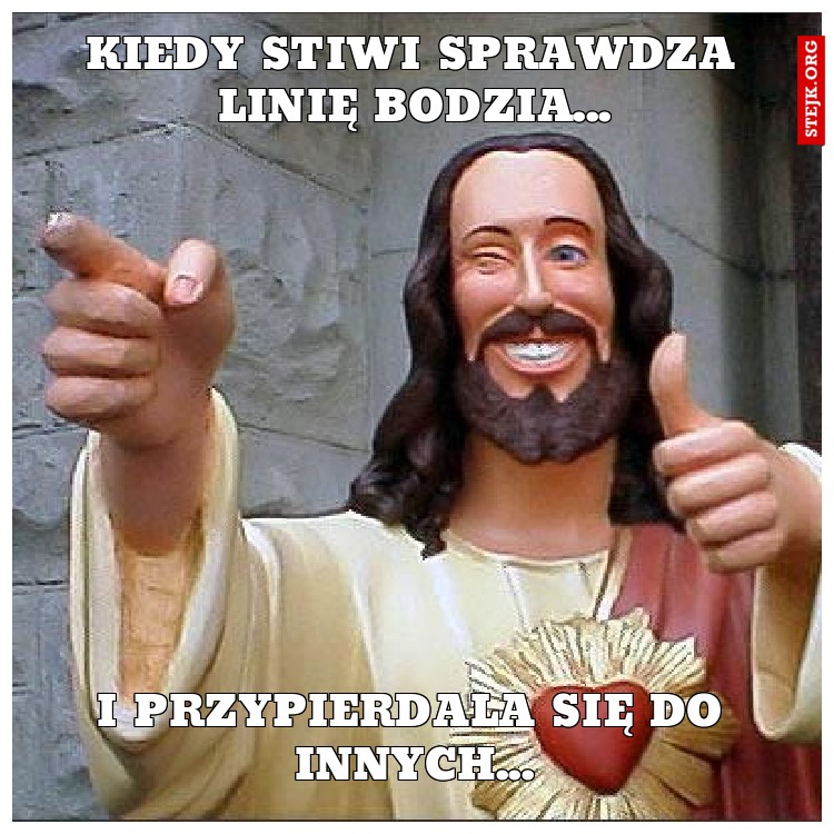 kiedy stiwi sprawdza linię bodzia...