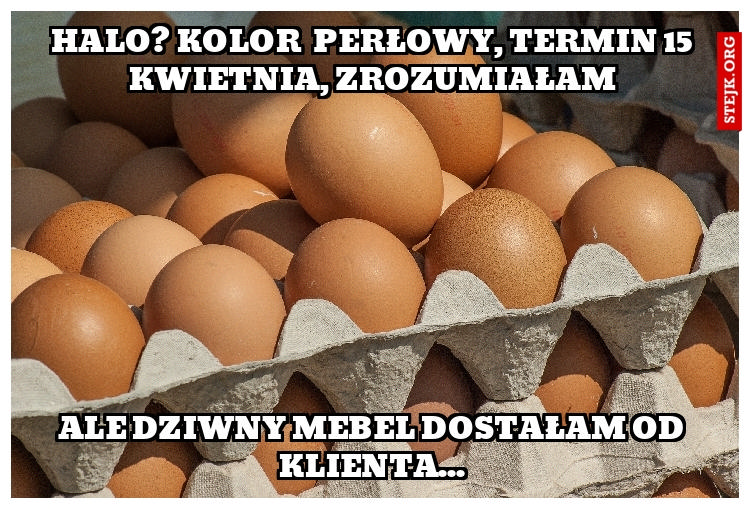 Halo? Kolor  Perłowy, termin 15 kwietnia, zrozumiałam