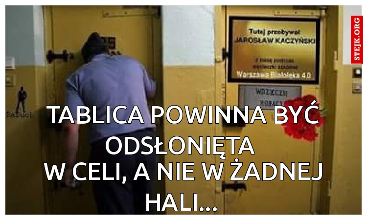 Tablica powinna być odsłonięta 