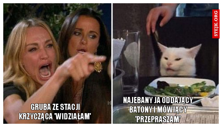 Gruba ze stacji krzycząca 'widziałam' 