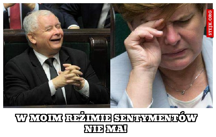 W moim reżimie sentymentów nie ma! 