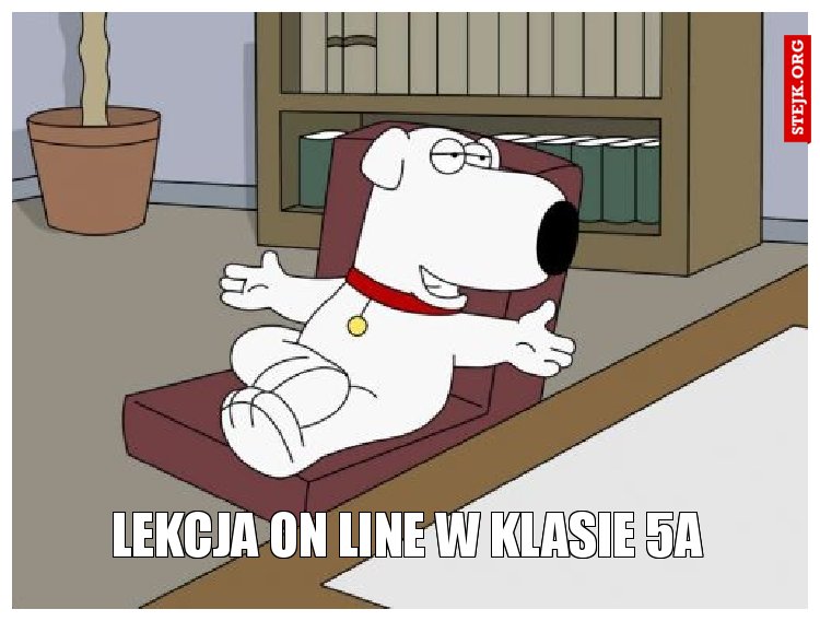Lekcja on line w klasie 5a