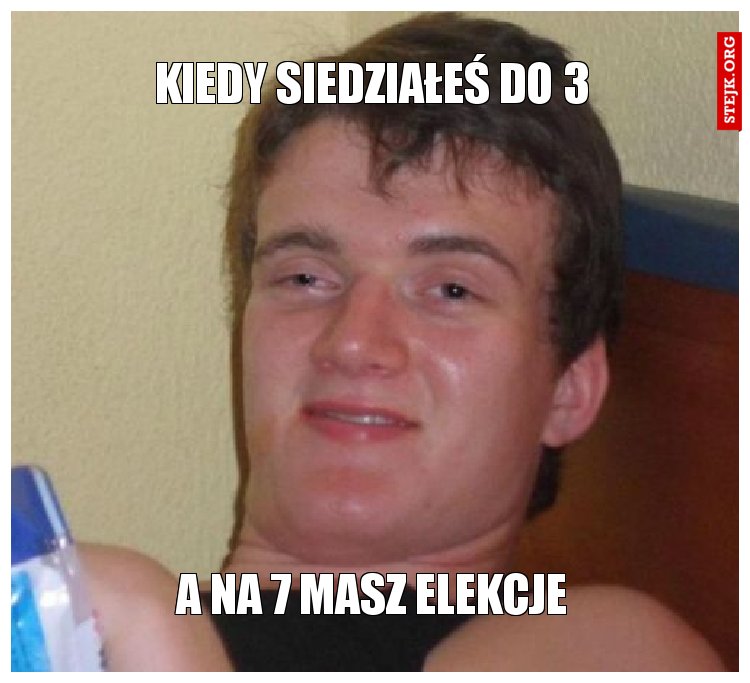 Kiedy siedziałeś do 3