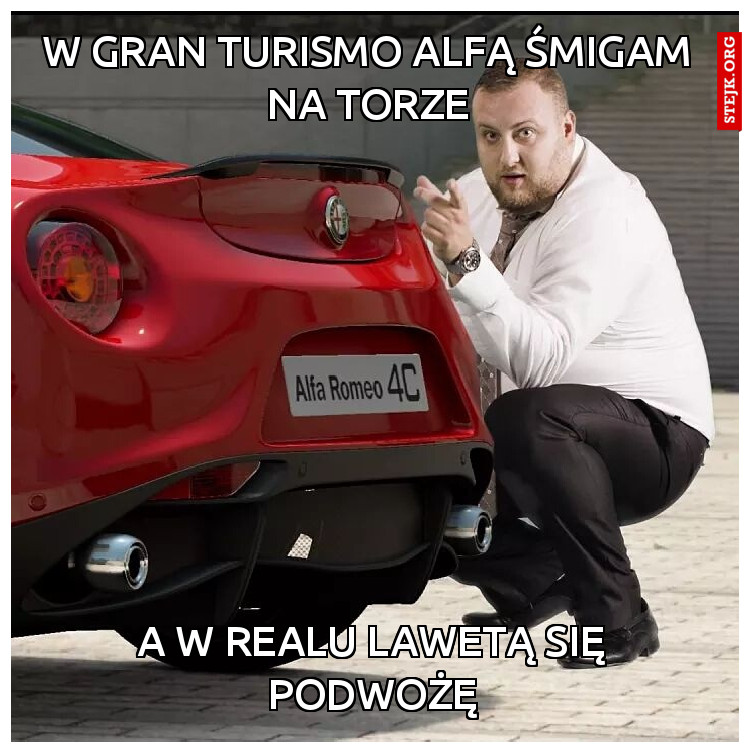 W gRAN turismo alfą śmigam na torze