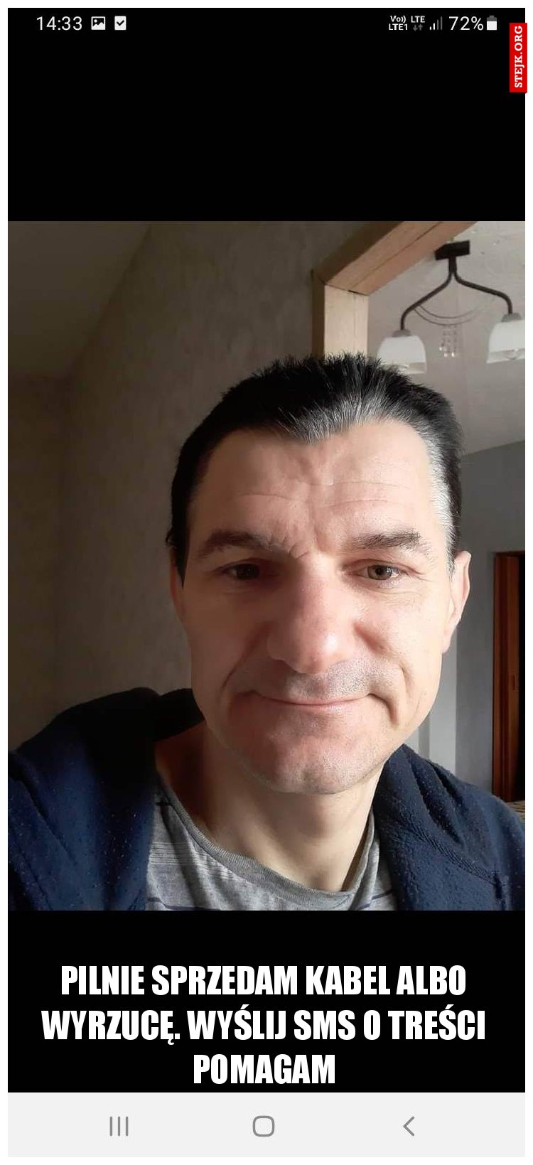 Pilnie sprzedam kabel albo wyrzucę. Wyślij SMS o treści pomagam