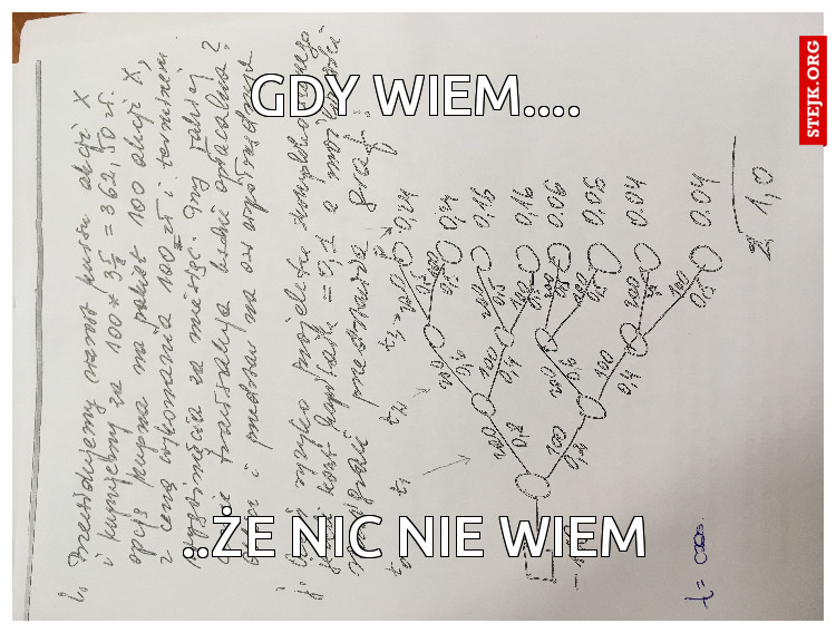 Gdy wiem....
