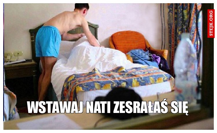 Wstawaj nati zesrałaś się