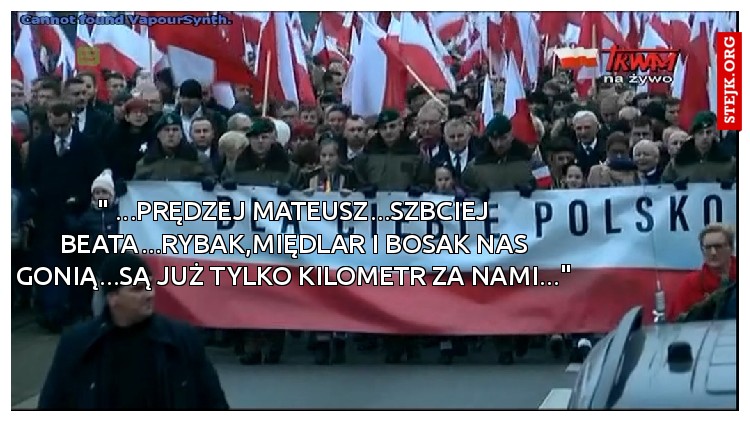 " ...PRĘDZEJ MATEUSZ...SZBCIEJ BEATA...RYBAK,MIĘDLAR I BOSAK NAS GONIĄ...SĄ JUŻ TYLKO KILOMETR ZA NAMI..."