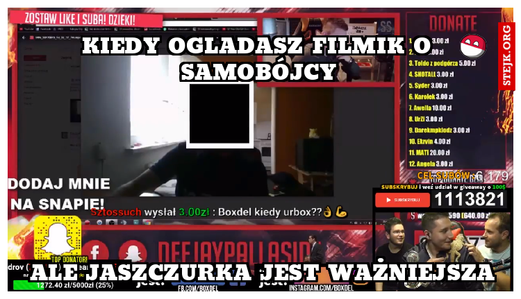 Kiedy ogladasz filmik o samobójcy