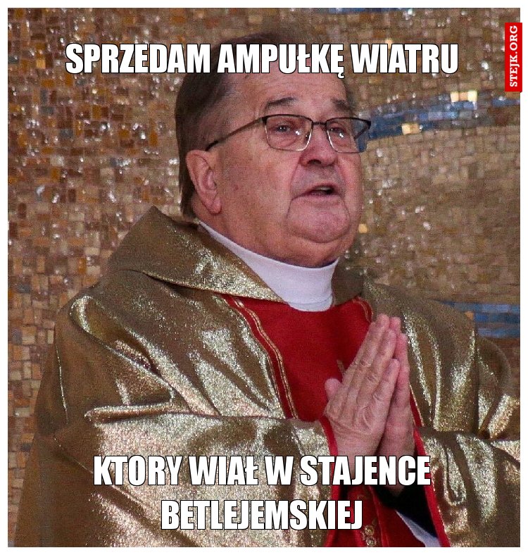 Sprzedam ampułkę wiatru