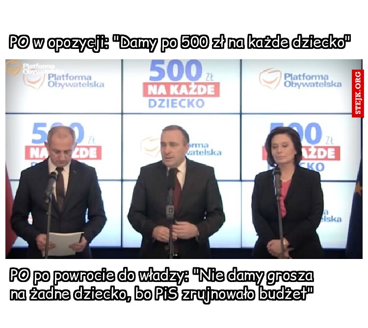 PO w opozycji: "Damy po 500 zł na każde dziecko"