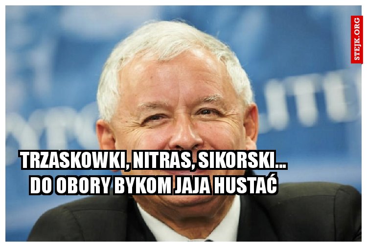 TRZASKOWKI, NITRAS, SIKORSKI... DO OBORY BYKOM JAJA HUSTAĆ
