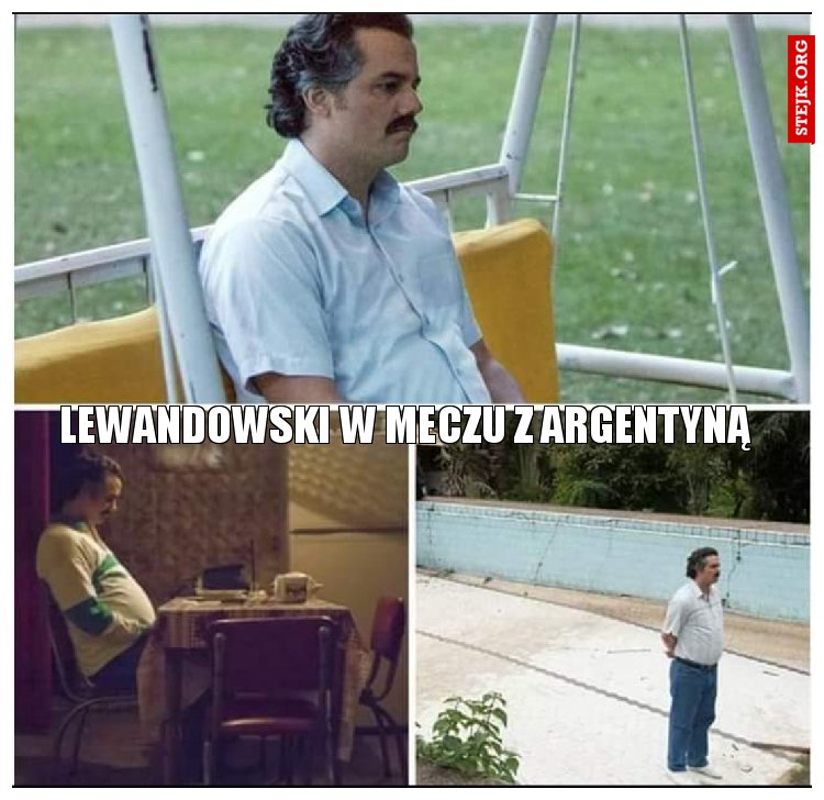 Lewandowski w meczu z Argentyną 