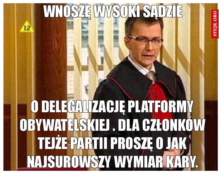 Wnoszę wysoki sądzie