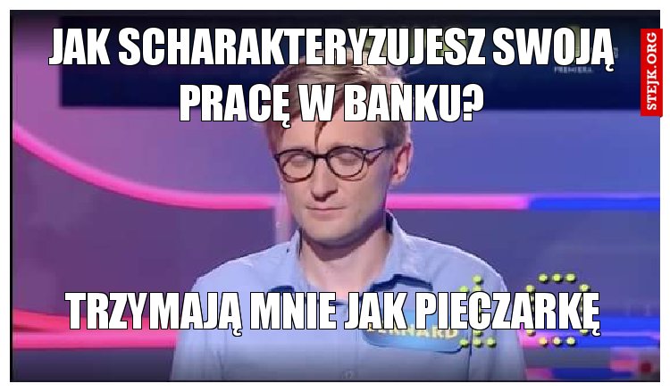 Jak scharakteryzujesz swoją pracę w banku?