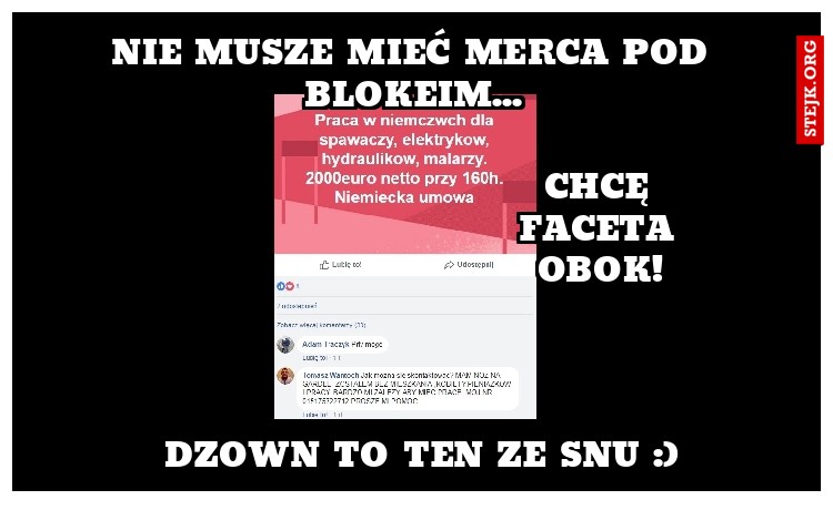 nie musze mieć merca pod blokeim...