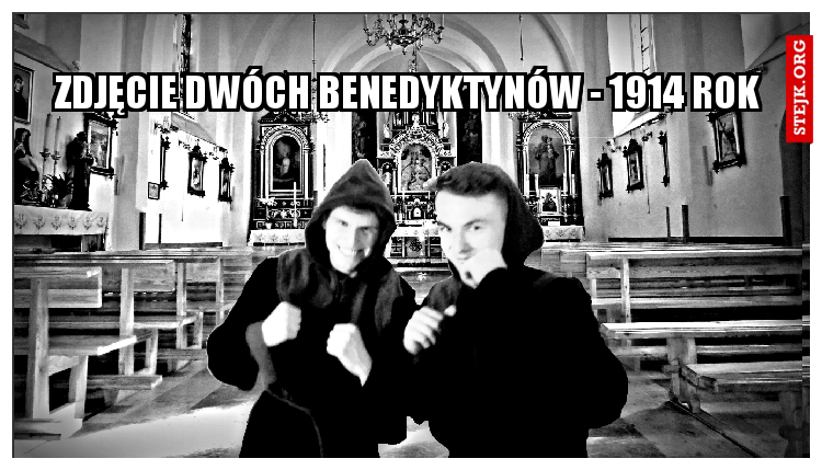 Zdjęcie dwóch Benedyktynów - 1914 rok