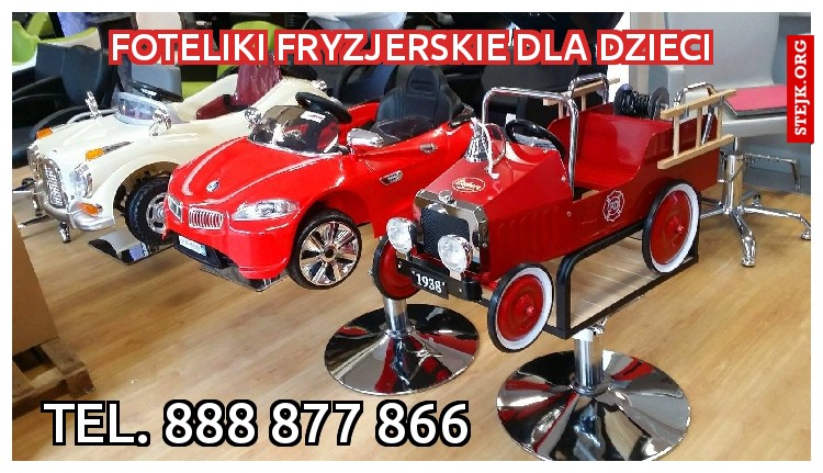 Foteliki fryzjerskie dla dzieci