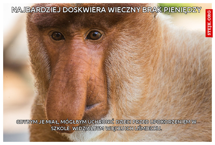 Najbardziej doskwiera wieczny brak pieniędzy