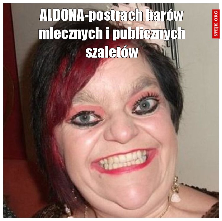 ALDONA-postrach barów mlecznych i publicznych szaletów