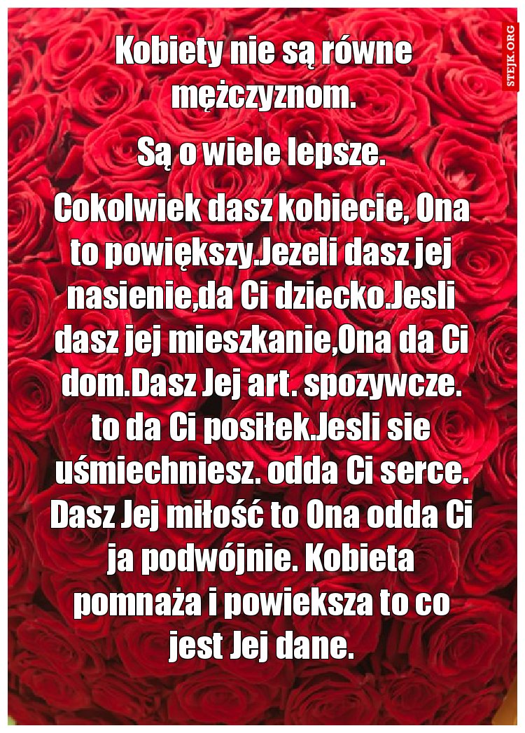 Kobiety nie są równe mężczyznom.