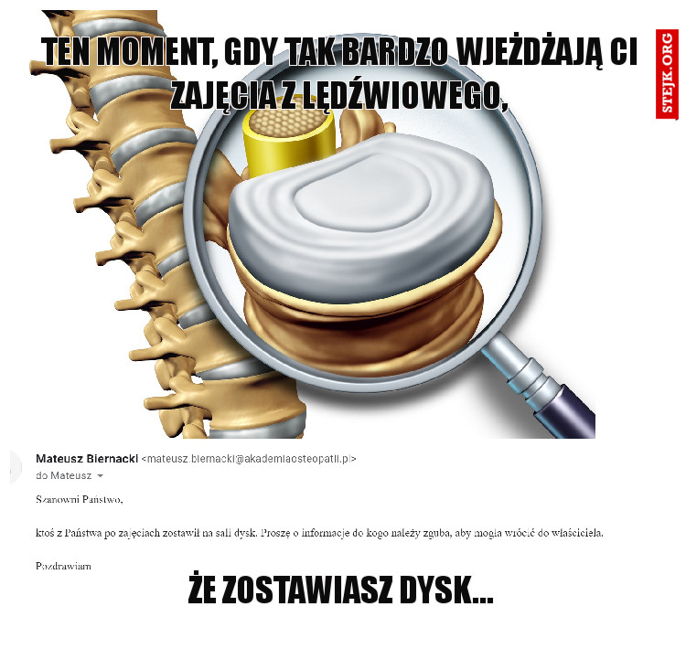 TEN MOMENT, GDY TAK BARDZO WJEŻDŻAJĄ CI ZAJĘCIA Z LĘDŹWIOWEGO,