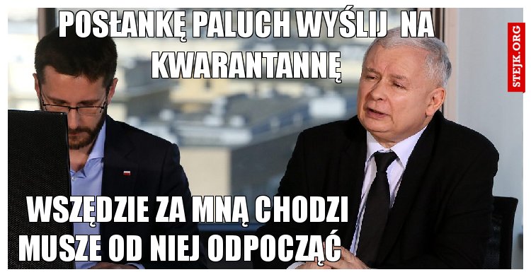 posłankę paluch wyślij  na kwarantannę
