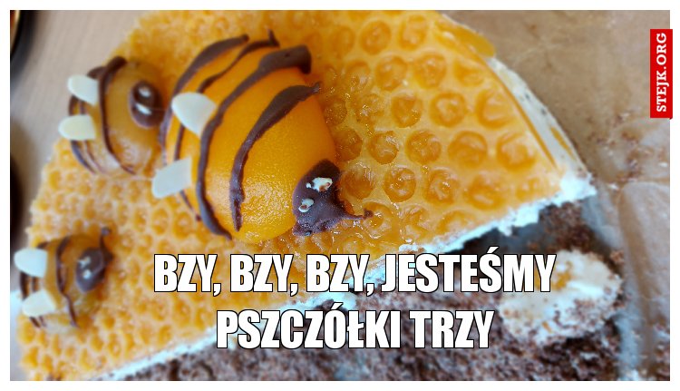 Bzy, bzy, bzy, Jesteśmy pszczółki trzy