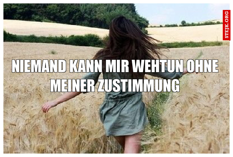Niemand kann mir wehtun ohne meiner zustimmung