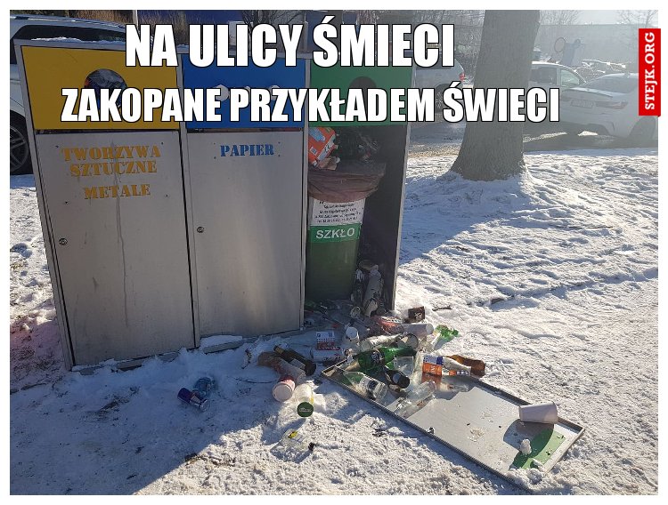 na ulicy śmieci