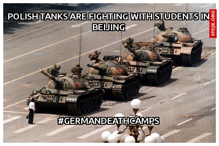 Polish tanks are fighting with students in Beijing