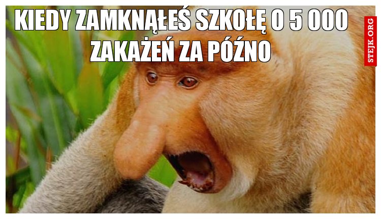 kiedy zamknąłeś szkołę o 5 000 zakażeń za późno