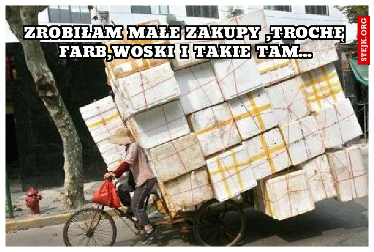 zrobiłam małe zakupy ,trochę farb,woski i takie tam...