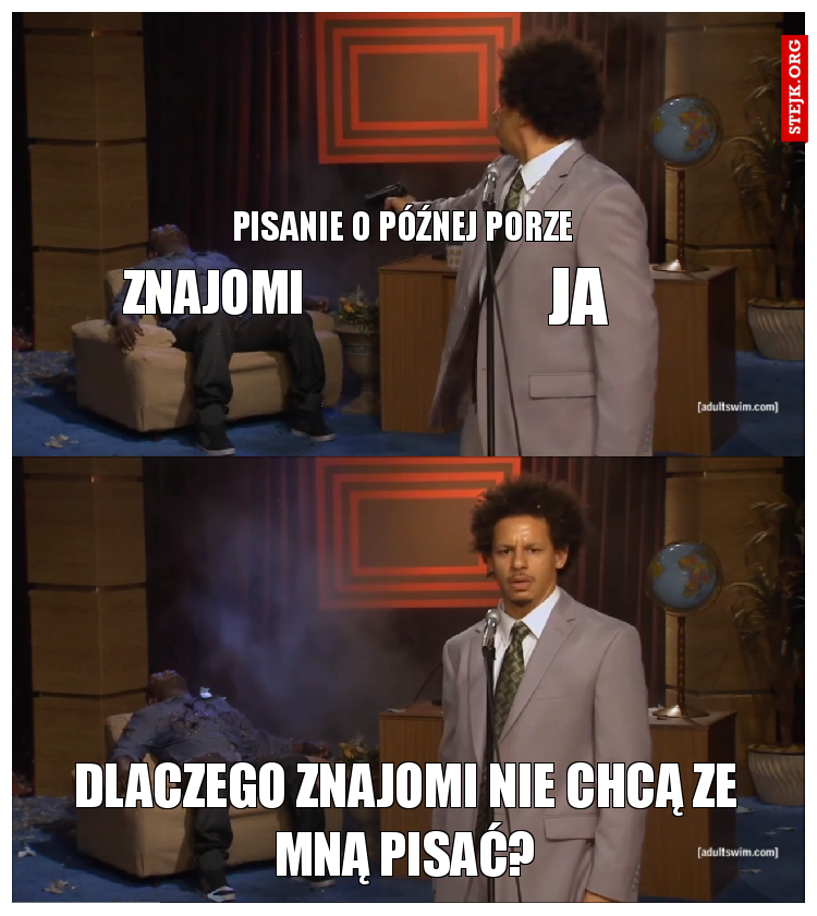 pisanie w nocy