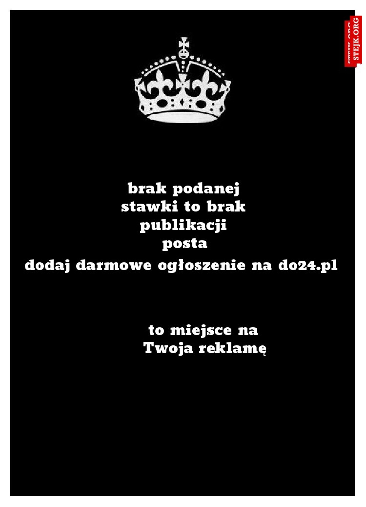 brak podanej stawki to brak publikacji posta