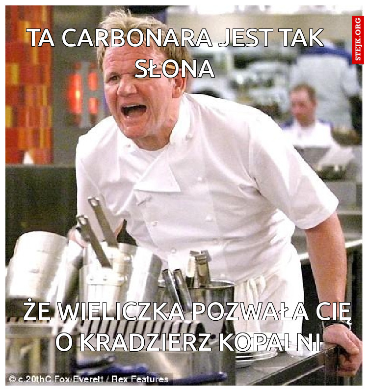 Ta carbonara jest tak słona