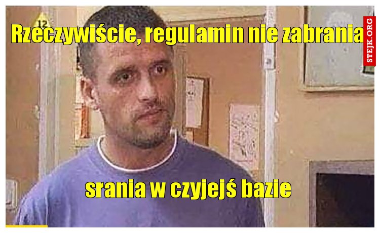 Rzeczywiście, regulamin nie zabrania