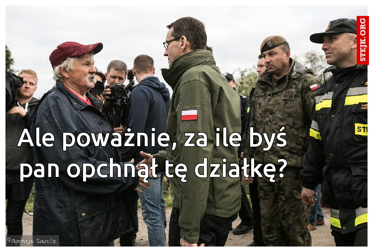 Ale poważnie, za ile byś pan opchnął tę działkę?