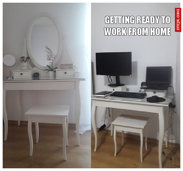 GETTING READY TO WORK FROM HOME