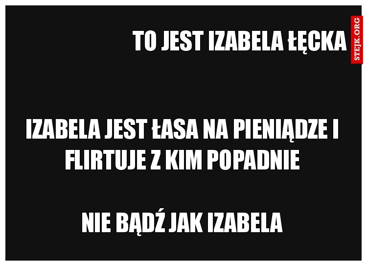 To jest izabela łęcka
