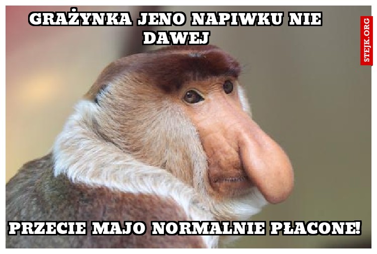 Grażynka jeno napiwku nie dawej