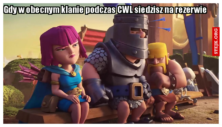 Gdy w obecnym klanie podczas CWL siedzisz na rezerwie 
