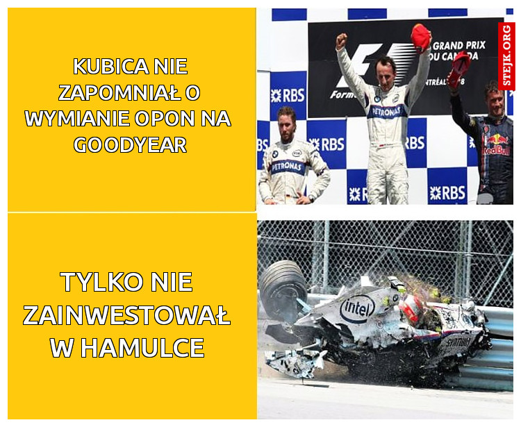 tylko nie zainwestował w hamulce