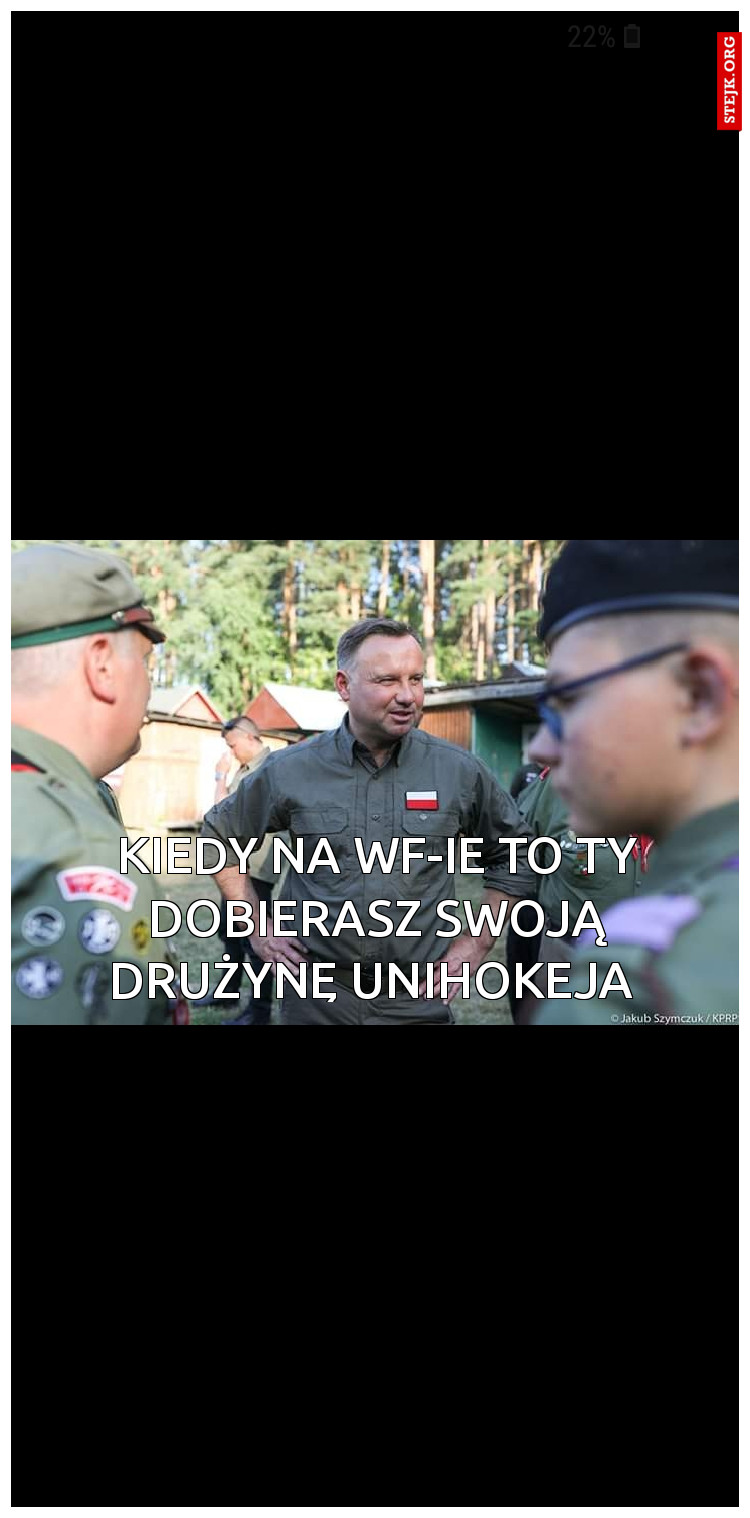 Kiedy na wf-ie to Ty dobierasz swoją drużynę unihokeja 
