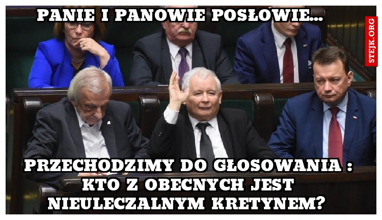 Panie i panowie posłowie... 